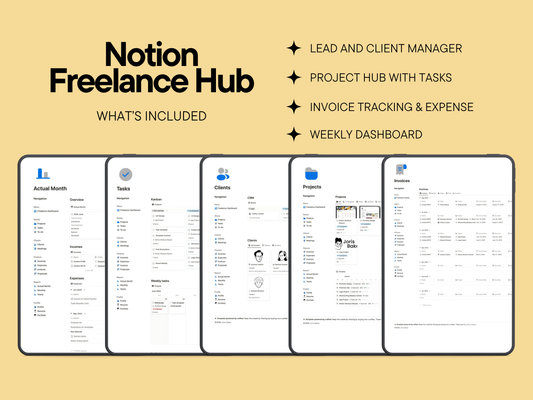 Notion Freelance Business Dashboard