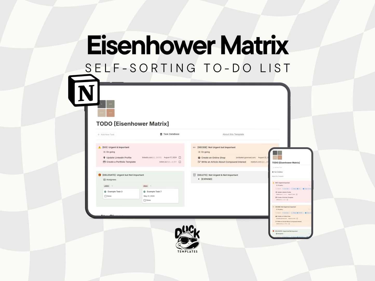Matriz de Eisenhower de Notion