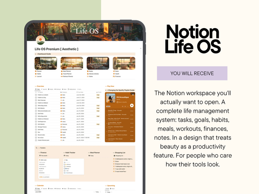 Notion Life OS Premium [Aesthetic]