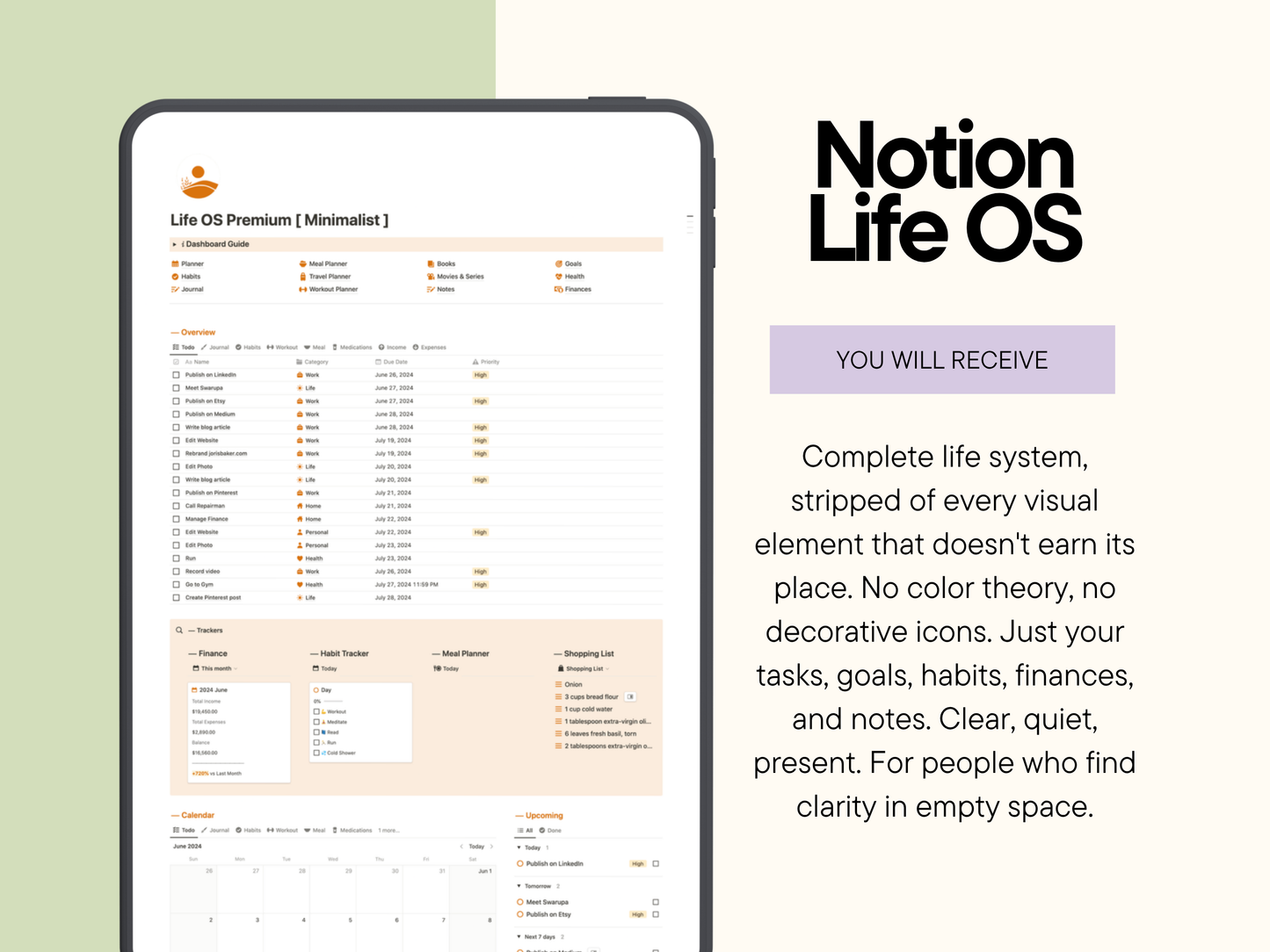 Notion Life OS Premium [Minimalist]