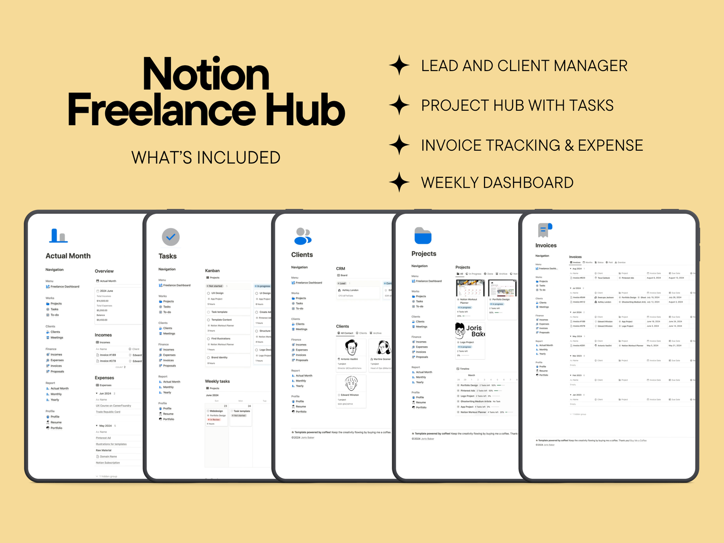 Notion Freelance Business Dashboard