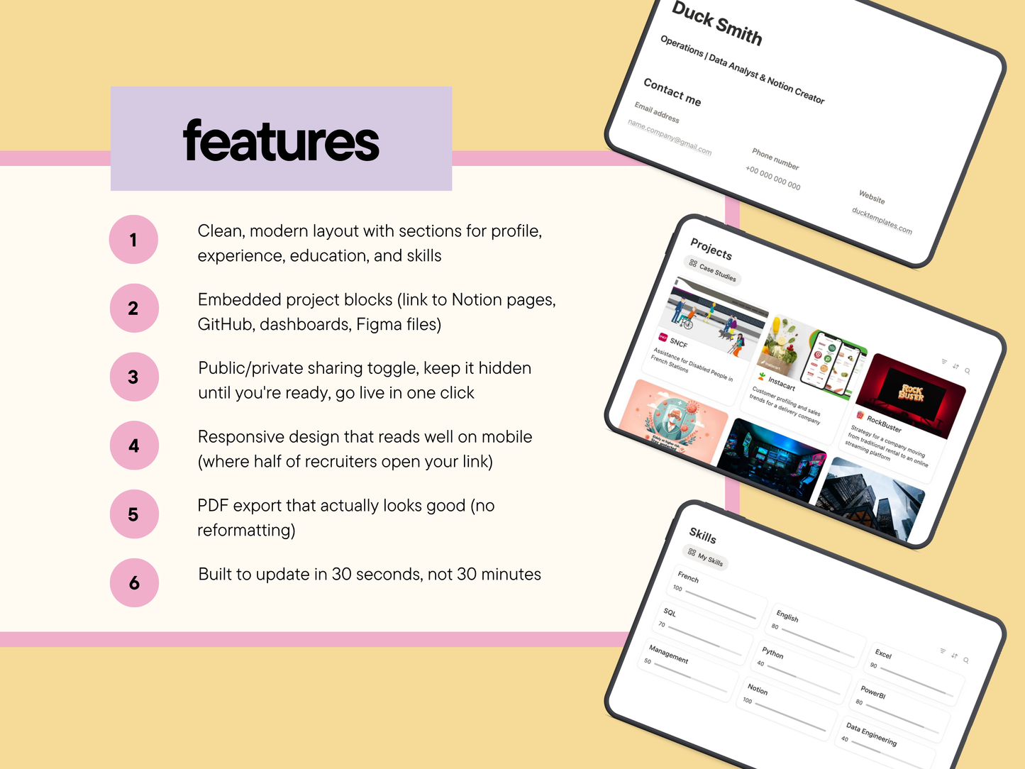 Notion Resume / CV Template