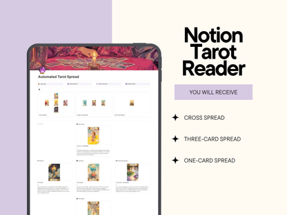 Tirada de tarot automatizada de Notion