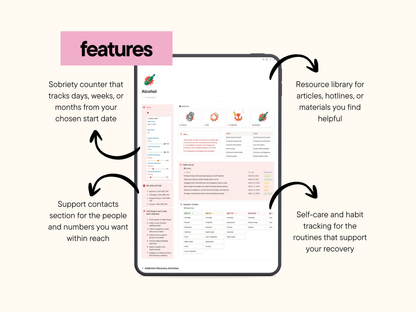 Notion Addiction Recovery Template