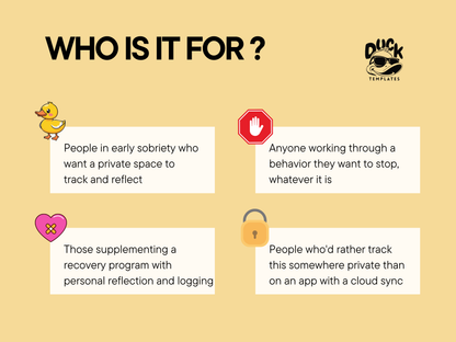 Notion Addiction Recovery Template