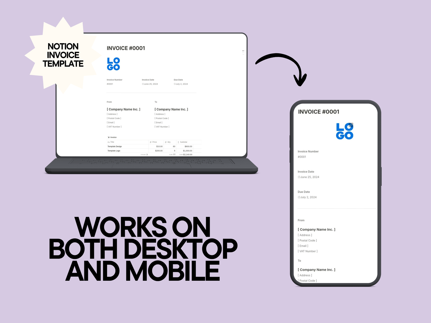 Notion Invoice Template
