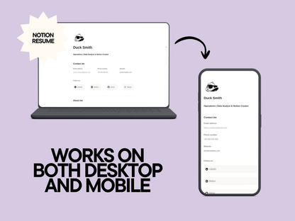 Notion Resume / CV Template