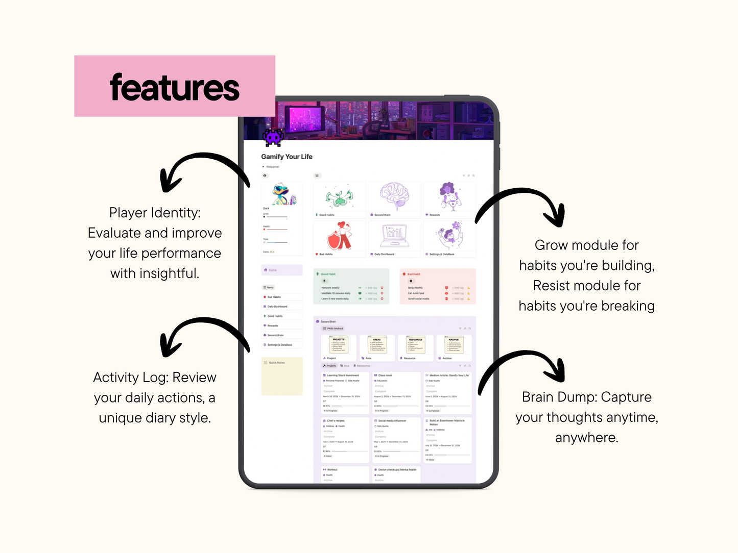 Gamified Notion Planner
