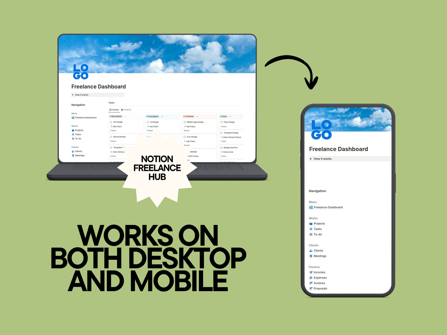 Notion Freelance Business Dashboard