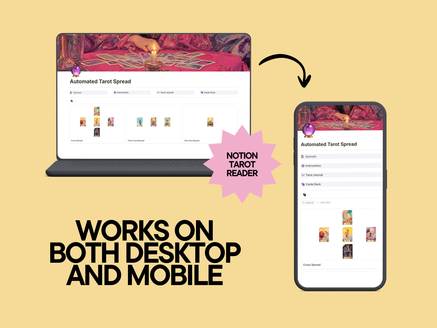 Tirada de tarot automatizada de Notion