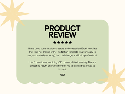 Notion Invoice Template