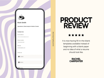 Notion Resume / CV Template