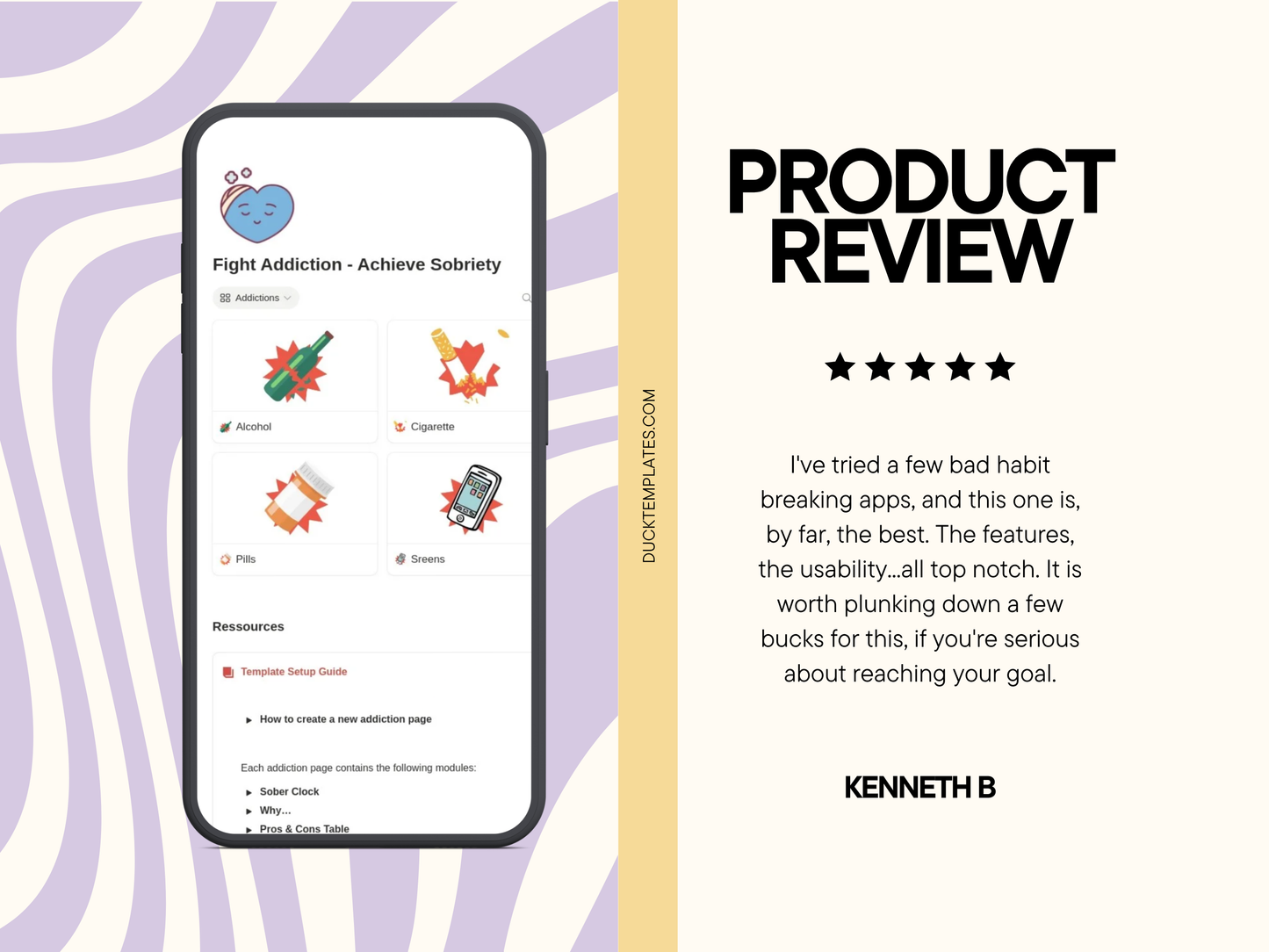 Notion Addiction Recovery Template