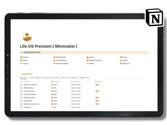 Notion Life OS Premium [Minimalist]