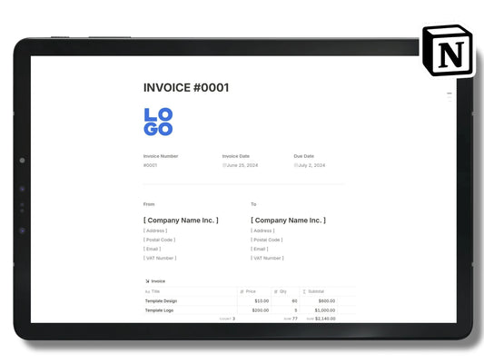 Notion Invoice Template