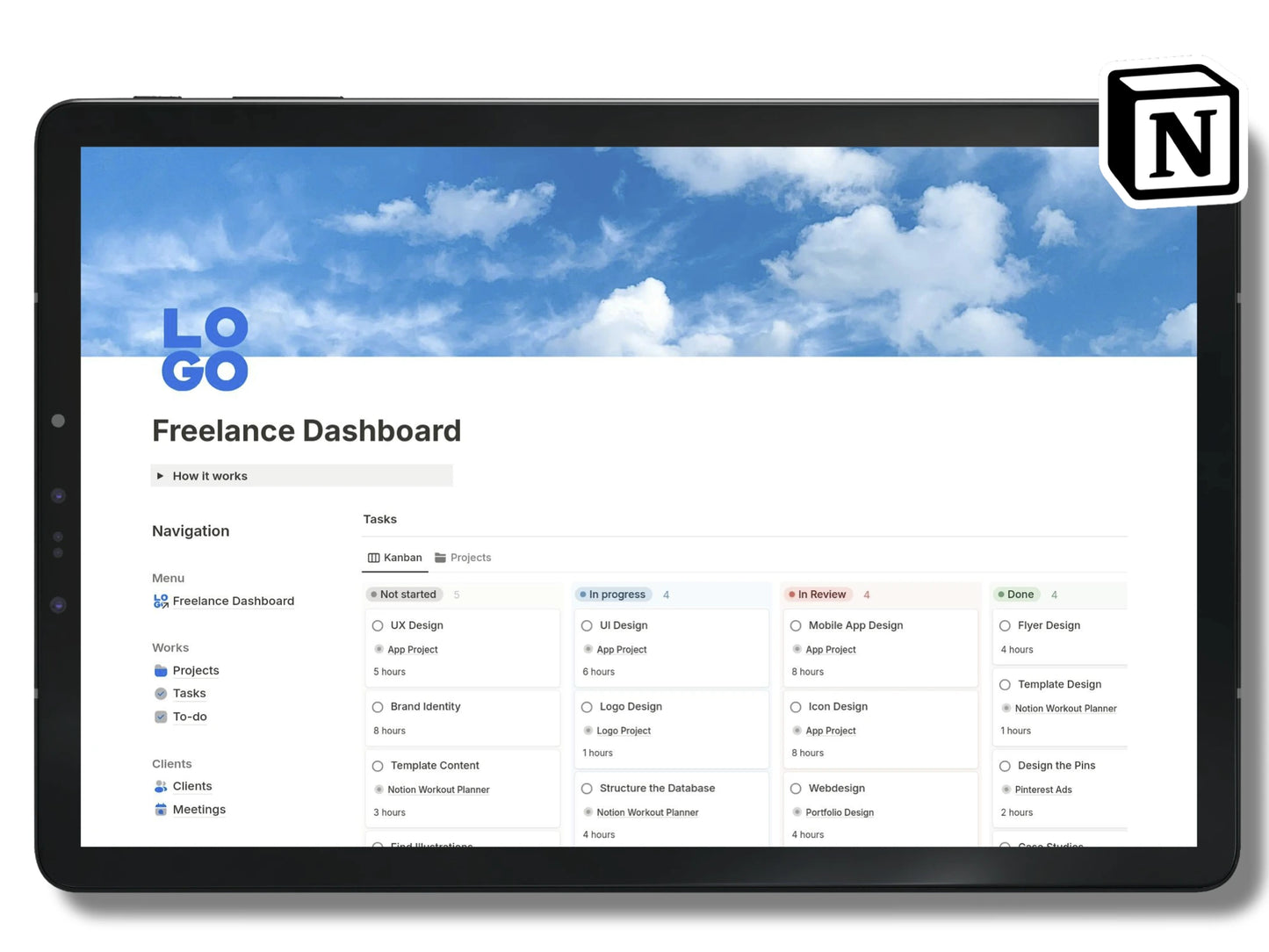 Notion Freelance Business Dashboard