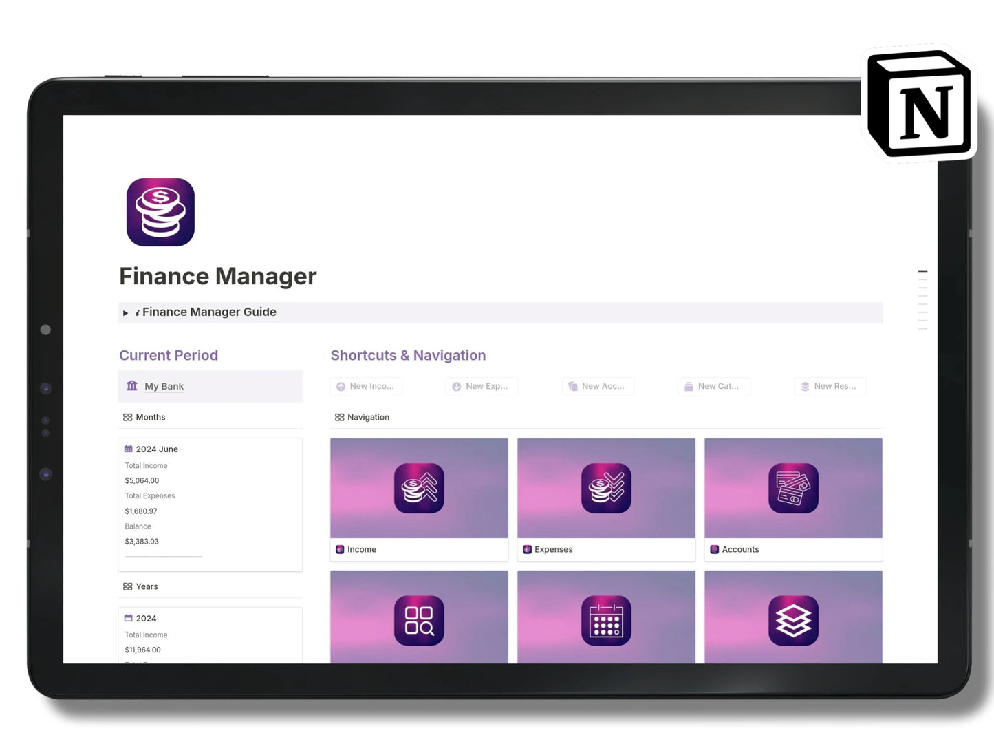 Notion Finance Manager