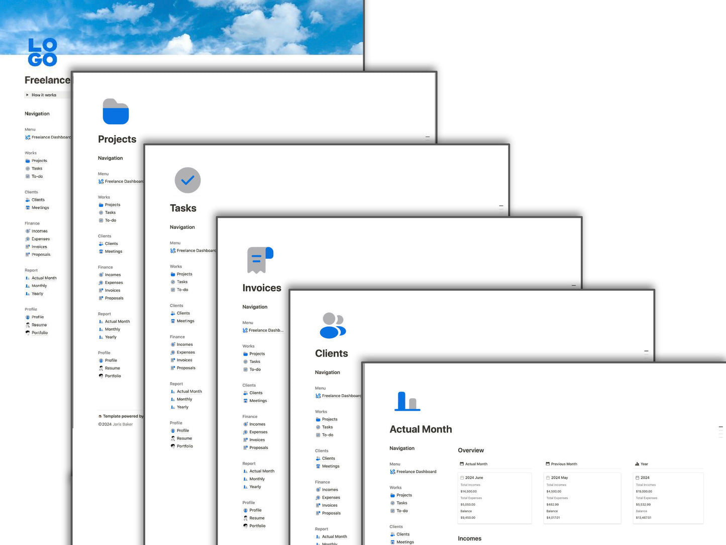 Notion Freelance Business Dashboard