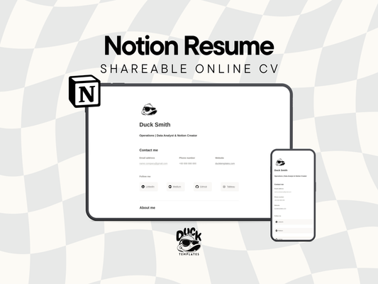Notion Resume / CV Template