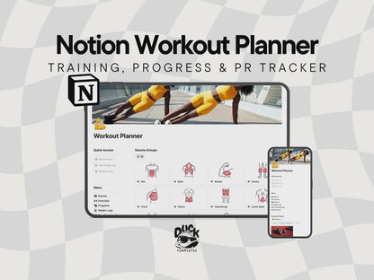 Planificador de entrenamiento de Notion